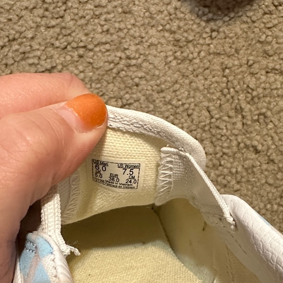 Vans Women’s Mickey Mouse Slip-On Shoes - Blue and White - Picture 4 of 4